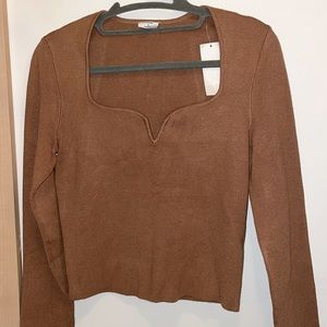 Abercrombie & Fitch Tan Elegant Sweater top, size S